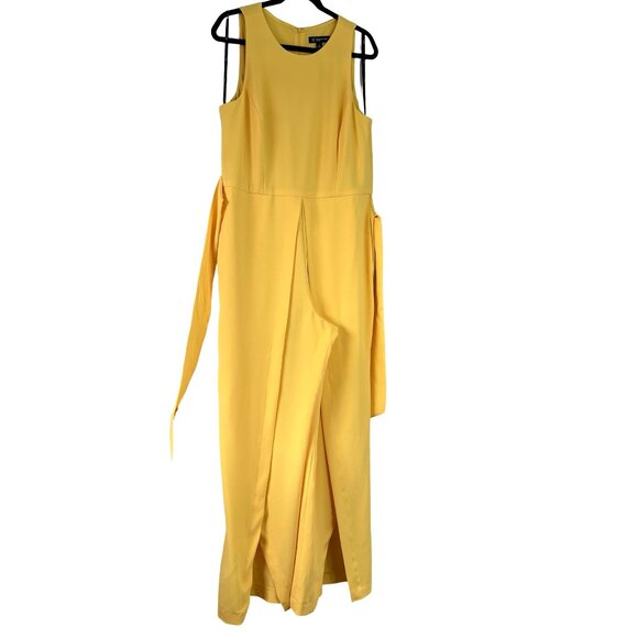 Spring, Summer Outfit. Yellow Jumpsuit Size 12 INC International Concepts. - Picture 6 of 16
